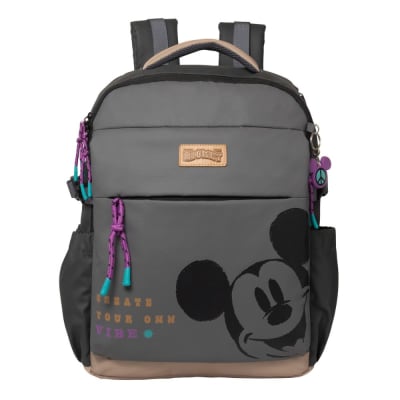 Mochila Oficio Disney Student Mickey Mouse Gris1