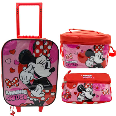 Pack Escolar Maleta Minnie Mouse Eco Rojo Oficio1