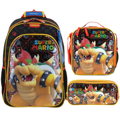 Pack Escolar Mochila Bowser Mario Bros Nintendo Oficio1