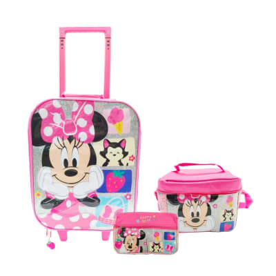 Pack Escolar Maleta Minnie Mouse Eco Fucsia Oficio1