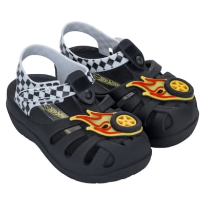 Sandalias Bebe Canasta Hot Wheels Negro1