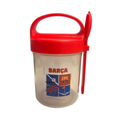 Taper con Cuchara Escolar Barcelona Futbol 560 ML1