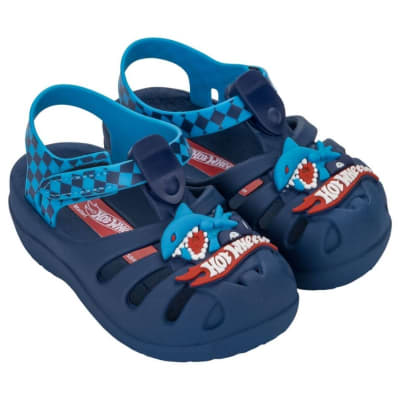 Sandalias Bebe Canasta Hot Wheels Azul1