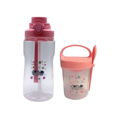 Pack Escolar Mafalda Tomatodo con Cañita 1250ml + Taper con Cuchara 560ml1