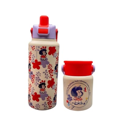 Pack Escolar Mafalda Mug Termico 960ml + Termo para comida 500ml1