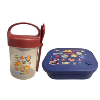 Pack Escolar Garfield Taper con Cuchara 560ml + Taper Silicona 770ml1