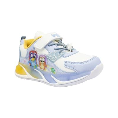 Zapatilla Casual Niño Bluey Blanco Celeste Con Luces1