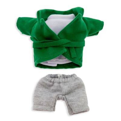 Fashion pack nuiMOs Chaqueta verde, top y short gris1