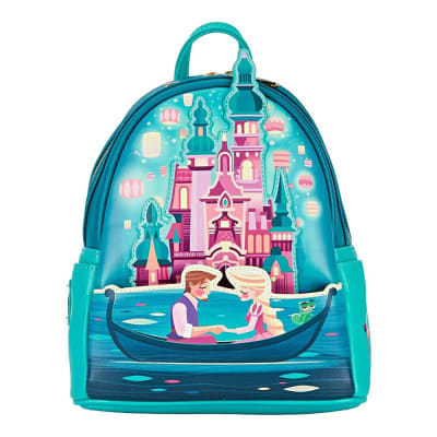 Mini Mochila Loungefly Rapunzel Enredados Fosforescente1