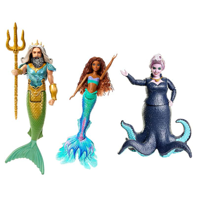 Set de Muñecos Mattel Ariel, Tritón y Ursula La Sirenita Live Action1