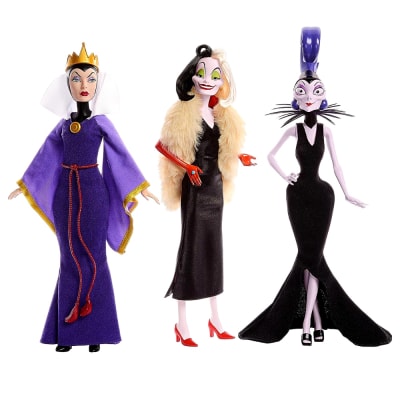 Set de Muñecas Villanas Mattel Evil Queen, Ytzma y Cruella de Vil1