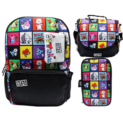 Pack Escolar Mochila BT21 BTS Negro Oficio1