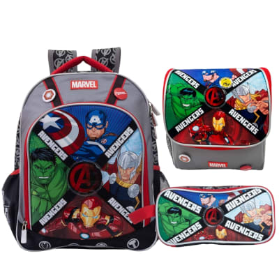 Pack Escolar Mochila Marvel Avengers Oficio con luces1