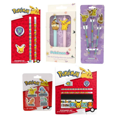Pack Escolar Pokemon Set de Borradores + Set de Lapices + Set Lapiceros + Set con Cartuchera1