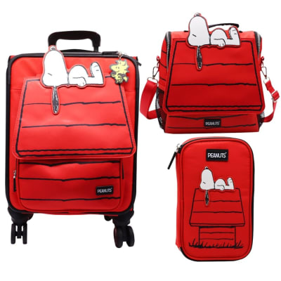 Pack Escolar Maleta Deluxe Snoopy Rojo Oficio1