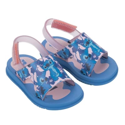 Sandalias Bebe Stitch Ipanema Celeste Rosa1