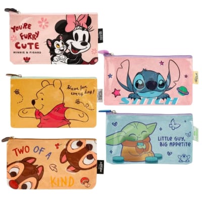 Pack Escolar Cartucheras Minnie Mouse + Stitch + Winnie the Pooh + Baby Yoda + Chip Y Dale1