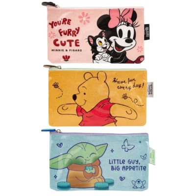 Pack Escolar Cartucheras Minnie Mouse + Winnie the Pooh + Baby Yoda1