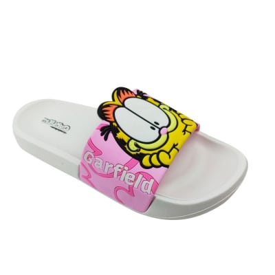Sandalias Mujer Playeras Garfield Blanco1