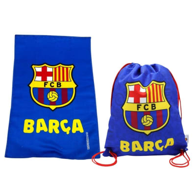 Pack Escolar Barcelona Set de Toallas 28x36cm + Bolsa de Aseo 42x34 cm1