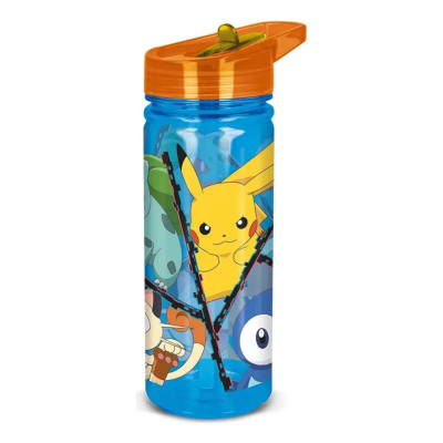 Tomatodo Escolar Botella Con Cañita Pokemon 580 ML1