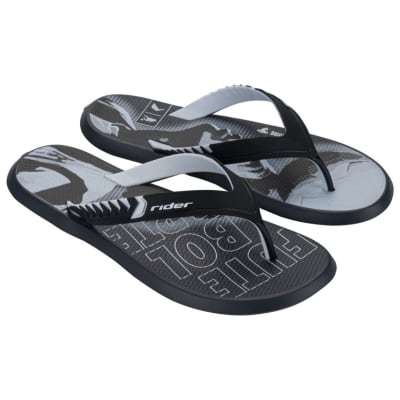 Sandalias Hombre Playera Ronaldinho Rider Negro1