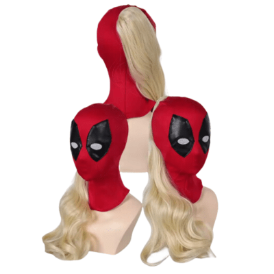 Máscara Peluca Niña Lady Deadpool Marvel1