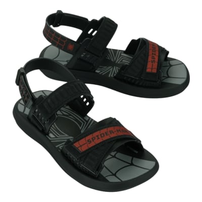 Sandalias Niño Playera Spiderman Negro1