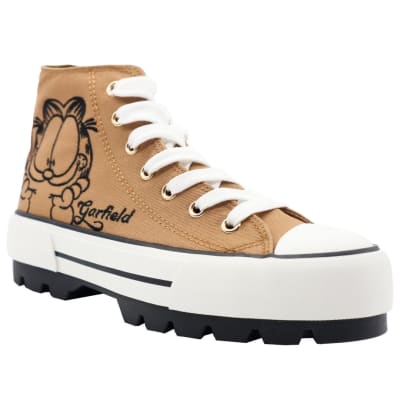 Zapatillas Mujer Garfield Botin Marron1
