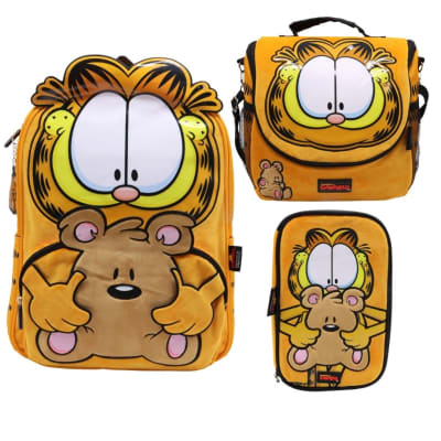 Pack Escolar Mochila Garfield y osito Oficio1