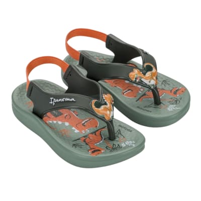 Sandalias Bebe Dinosaurios Ipanema Verde1