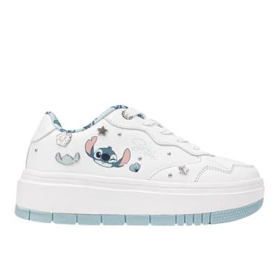 Zapatillas Mujer Urbana Stitch Blanco Celeste1