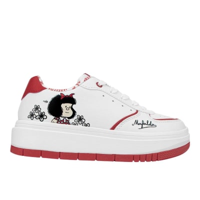 Zapatillas Urbanas Mujer Mafalda Rojo1