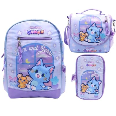 Pack Escolar Mochila Tom y Jerry Gokko Oficio1