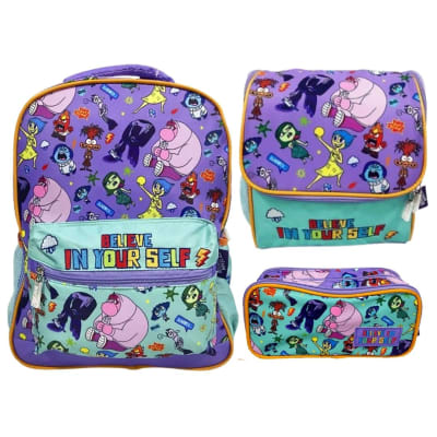 Mochila Oficio + Lonchera + Cartuchera Intensamente Emociones1