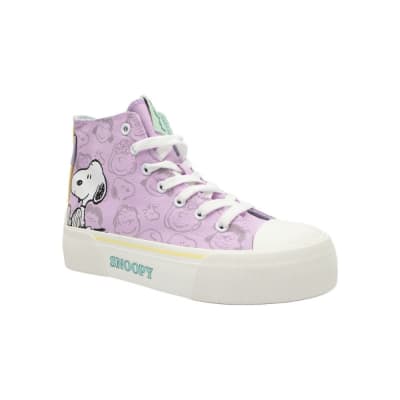 Zapatillas Mujer Urbanas Botin Snoopy Lila1
