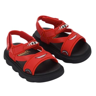Sandalias Bebe Playeras Rayo McQueen Cars Rojo1