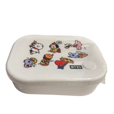 Tupper BT21 Silicona Personajes Completos Line Friends KPop Kawaii 770 ML1