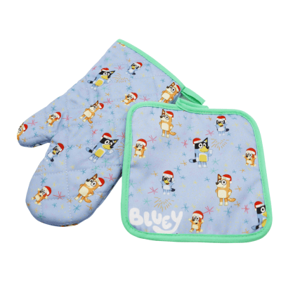 Guante y Toma Olla de Cocina Adulto Bluey1