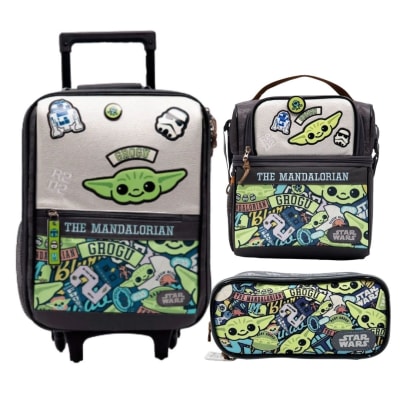 Maleta Oficio + Lonchera + Cartuchera Baby Yoda Star Wars1