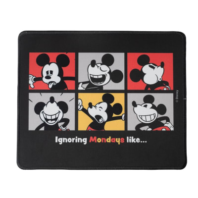 Mouse Pad Desk Mickey Mouse Disney Neopreno Antideslizante 24x20 CM Negro1