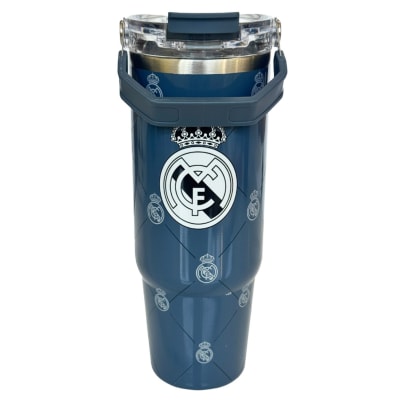 Mug Vaso Acero Termico Real Madrid Futbol Azul 900 ML1