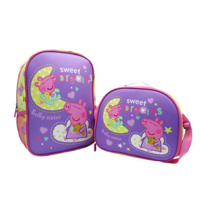 Pack Escolar Mochila y lonchera Peppa Pig Nido1
