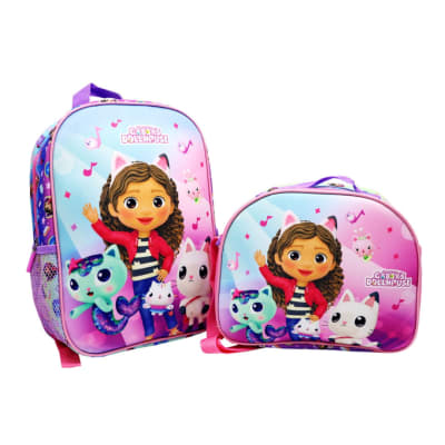Pack Escolar Mochila y lonchera Gabby Dollhouse Nido1