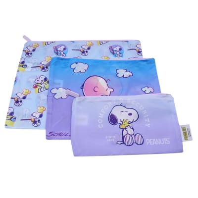 Set de Estuches x3 Snoopy Lila1