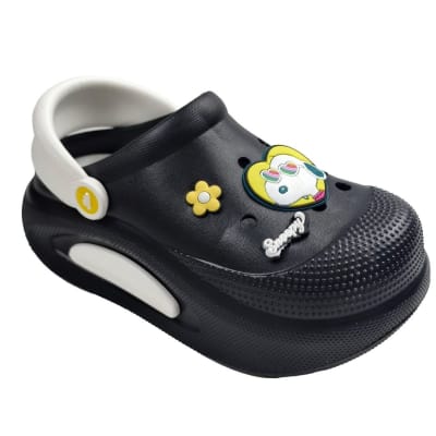 Sandalias Mujer Clog Casual Snoopy Negro1