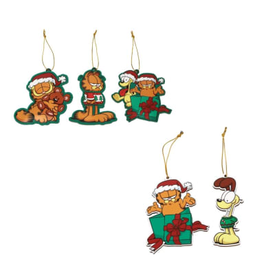 Pack de Adornos para Árbol de Navidad Garfield con 3 Unidades + 2 Unidades de 12 cm1