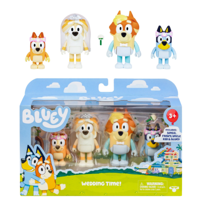 Pack Bluey Matrimonio Tío Rad, Frisky, Bluey y Bingo1