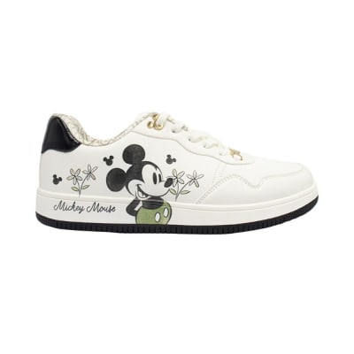 Zapatilla Mujer Casual Mickey Mouse Blanco1