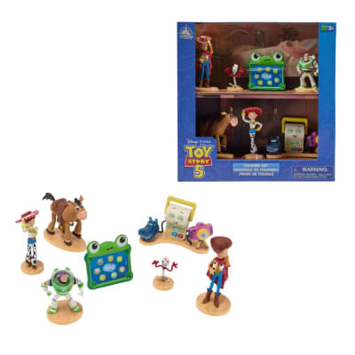 Playset Toy Story 5 Disney Store 7 Figuras Woody Buzz Forky Lilypad Bullseye Jessie Tech1